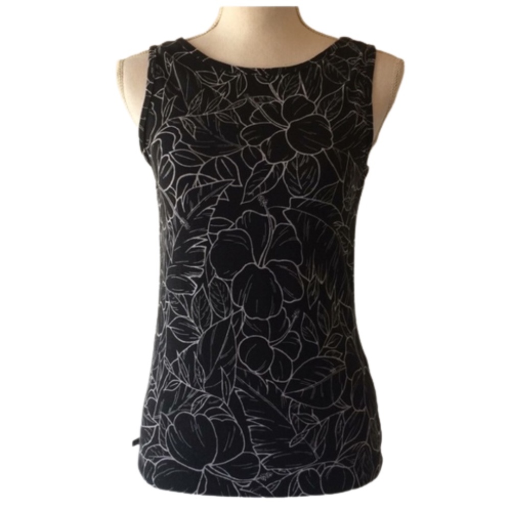 Lauren Ralph Lauren Black White sleeveless floral